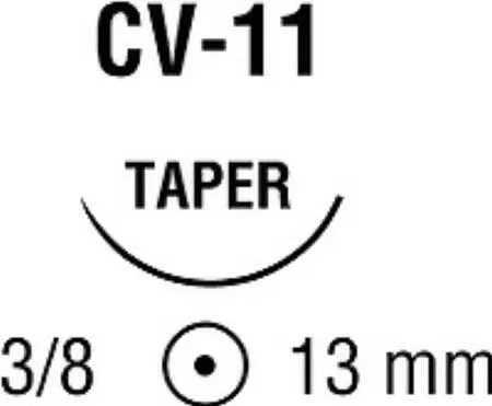 Covidien Surgipro II Suture with Needle Nonabsorbable Uncoated Blue Suture Monofilament Polypropylene Suture Size 6-0 30 Inch Suture Double-Armed 13 mm Length 3/8 Circle Taper Point Needle – VP706X