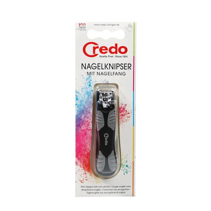 Credo Black Nail Clippers with Nail Catcher (1 piece) #10090530