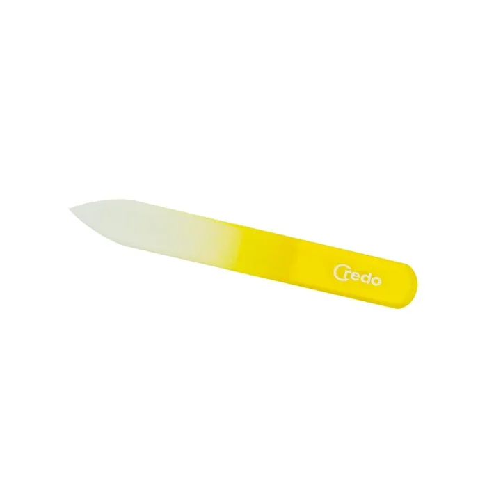 Credo Small Yellow 90mm Glass Nail File #10081205