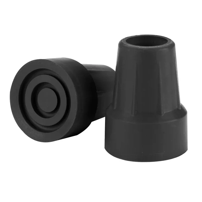 Crutch Tips, 7/8″, Black, 1 Pair