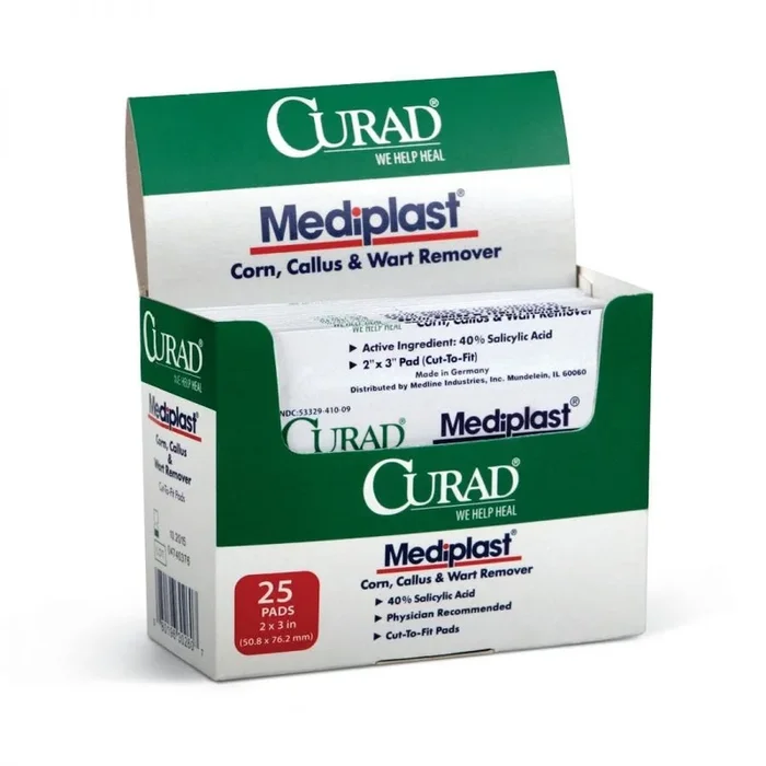 CURAD Mediplast Wart Pad, 2 x 3 Inch, 1 Pad