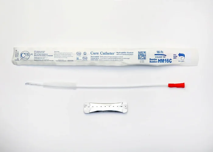 Cure 16 Fr Hydrophilic Coude Catheter, 16″