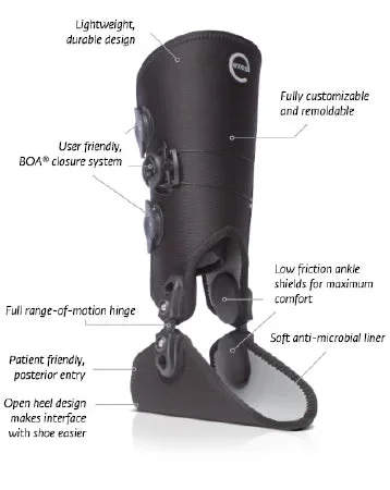 DJO Exos Ankle Brace Large BOA Closure System Male 9 to 12 / Female 10 to 13 Left Ankle – 80002-007