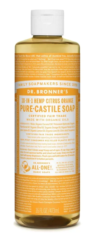 Dr. Bronner’s Organic Pure Castile Liquid Soap Citrus Orange