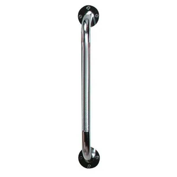 Drive Medical Wall Grab Bar 12″ Chrome Finish Knurled Steel, Case of 3
