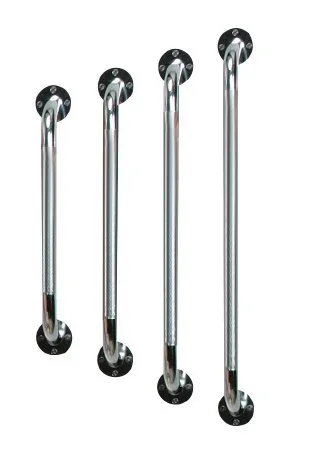 Drive Medical Wall Grab Bar Chrome Finish Knurled Steel – 12116-3