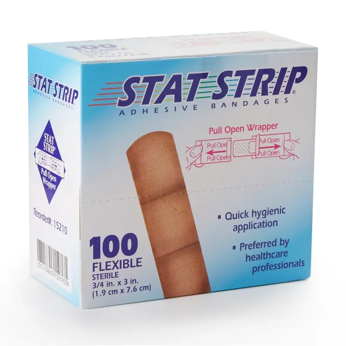 Dukal American White Cross Rectangle Adhesive Strip, Sterile