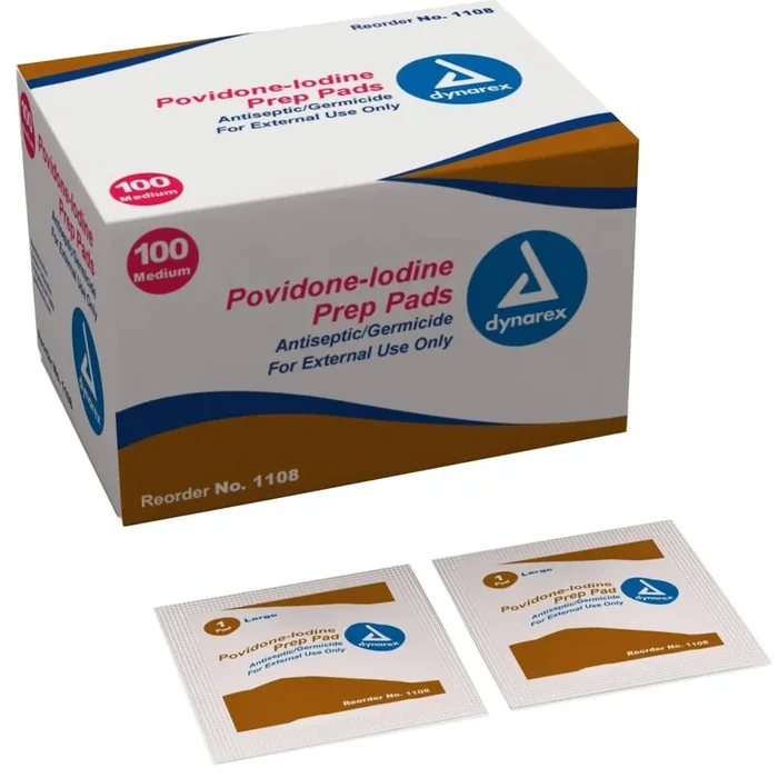 Dynarex Povidone Iodine Prep Pad