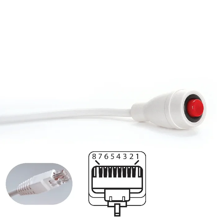EconoCall Call Cord for Arial, RJ45 8-pin, white, 7ft