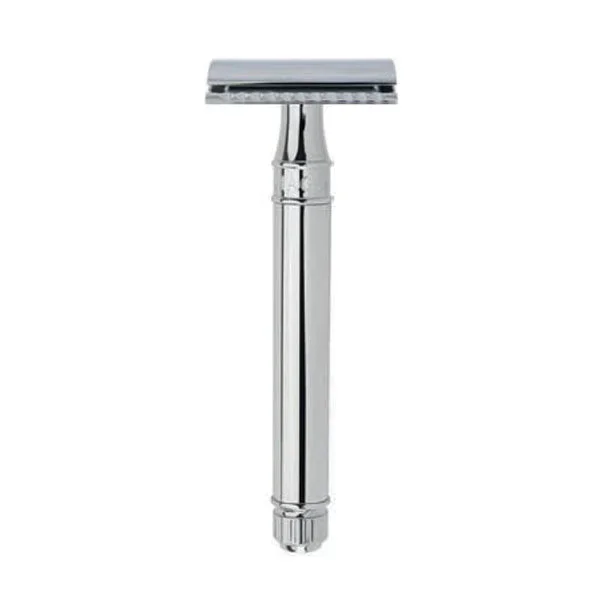 Edwin Jagger Chrome Plated Long Handle CLOSED Comb Safety Razor #10071639