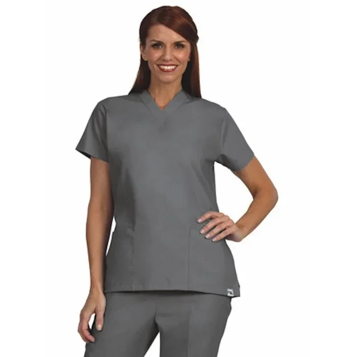 Fashion Seal Uniforms TOP, SCRUB V-NECK TUNIC SIMPLYSOFT FIR GRN WMNS SM – 6908-S