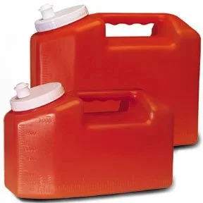 Fisher Scientific Urisafe 24 Hour Urine Specimen Collection Container 4-1/2 X 6-1/3 X 9-5/8 Inch Polyethylene Screw Cap 3,000 mL (101 oz.) NonSterile – 14375116