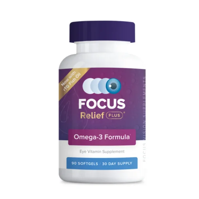 Focus Relief Plus Omega-3 Fatty Acids and GLA For Eye Support – Softgels
