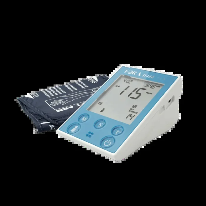 FORA D40D 2-in-1 Monitor – Blood Glucose & BP｜Bluetooth Enabled, Audible, Cuff 9.4–16.9”
