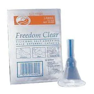 Freedom Clear Self-Adhering Male External Catheter, 28 mm