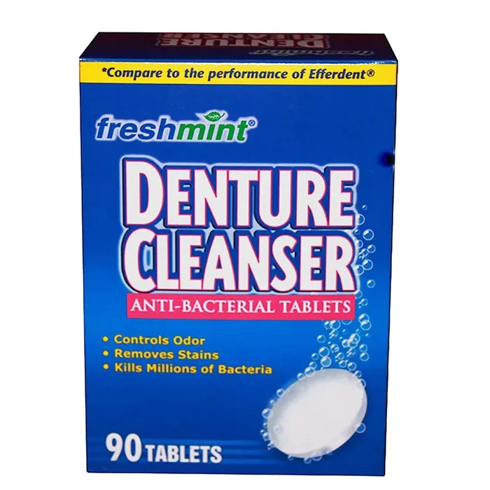 Freshmint Anti-Bacterial Denture Cleanser Tablets – 90 Tablets