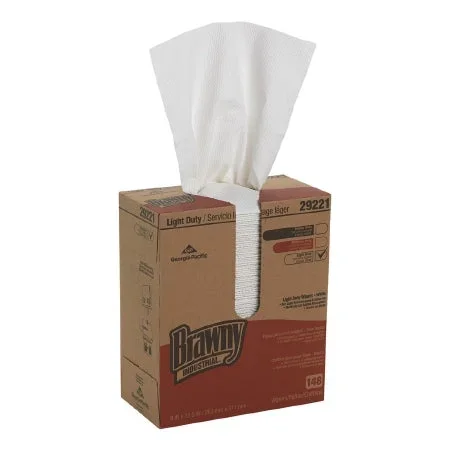 Georgia Pacific Brawny Industrial Task Wipe Light Duty White NonSterile 2 Ply Tissue 8 X 12-1/2 Inch Disposable – 29221