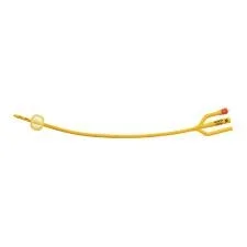 Gold 3-Way Silicone-Coated Foley Catheter 18 Fr 5 cc