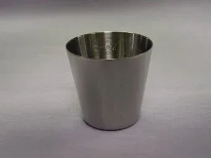 Graham-Field Grafco Graduated Medicine Cup 2 oz. Silver Stainless Steel Reusable – 3241