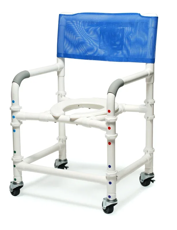Graham Field Lumex 22″ PVC Knock-Down Shower Commode Chair, 1 Each