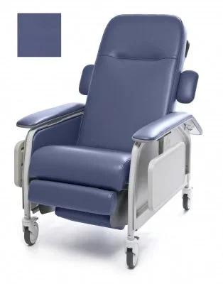 Graham-Field Lumex Clinical Care 3-Position Recliner Royal Blue Patriot Plus Fabric Four Tente Swivel Caster, Three Locking Caster Four Tente Swivel Caster, Three Locking Caster – FR577RG454