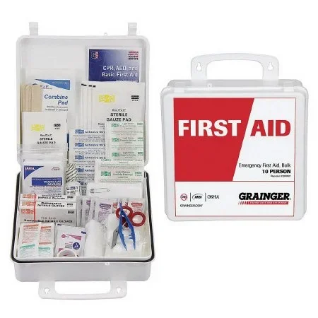 Grainger First Aid Kit 10 People Plastic Case – 39N787