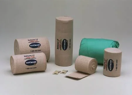 Hartmann Deluxe LF Elastic Bandage 2 Inch X 5-1/2 Yard Standard Compression Clip Detached Closure Tan NonSterile – 38200000