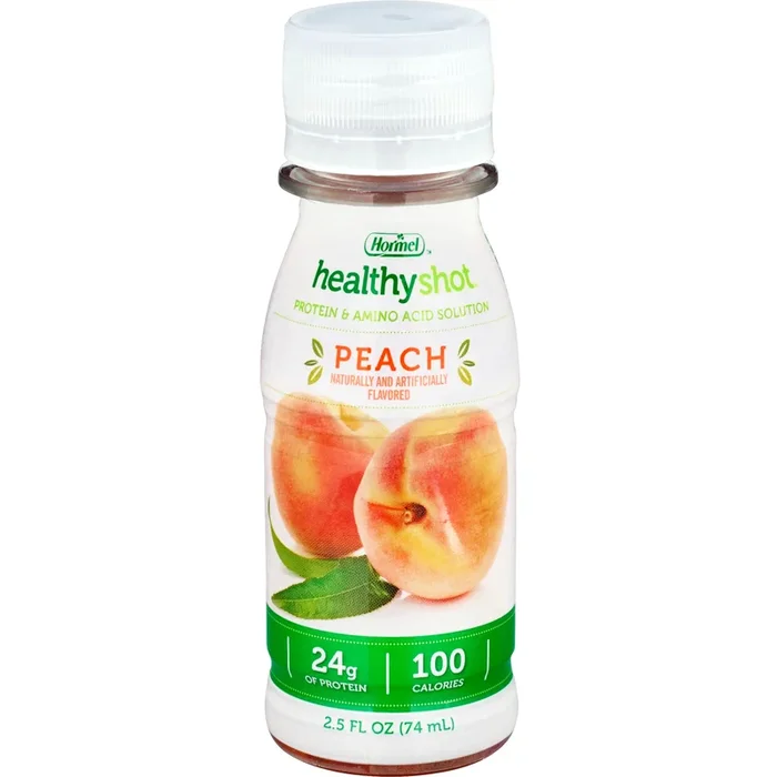 Healthy Shot® Peach Oral Protein Supplement, 2½ oz. Bottle