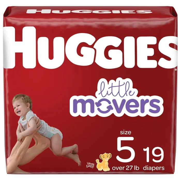 Huggies Little Movers Diapers, Size 5, Jumbo Pack