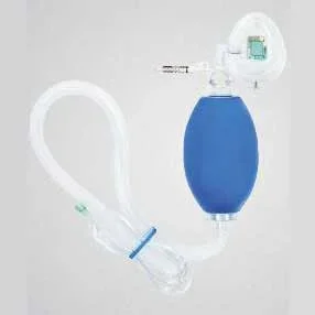Infant Resuscitation Device with Mask and Oxygen Reservoir Bag, With PEEP Valve.