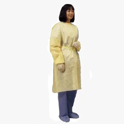 Isolation Gown with Tape AAMI Level 2 Universal Yellow