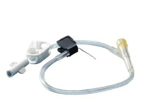 Kawasumi Laboratories- Port Access Set, 20gx3/4″, 8″ Microbore Tube/Yellow