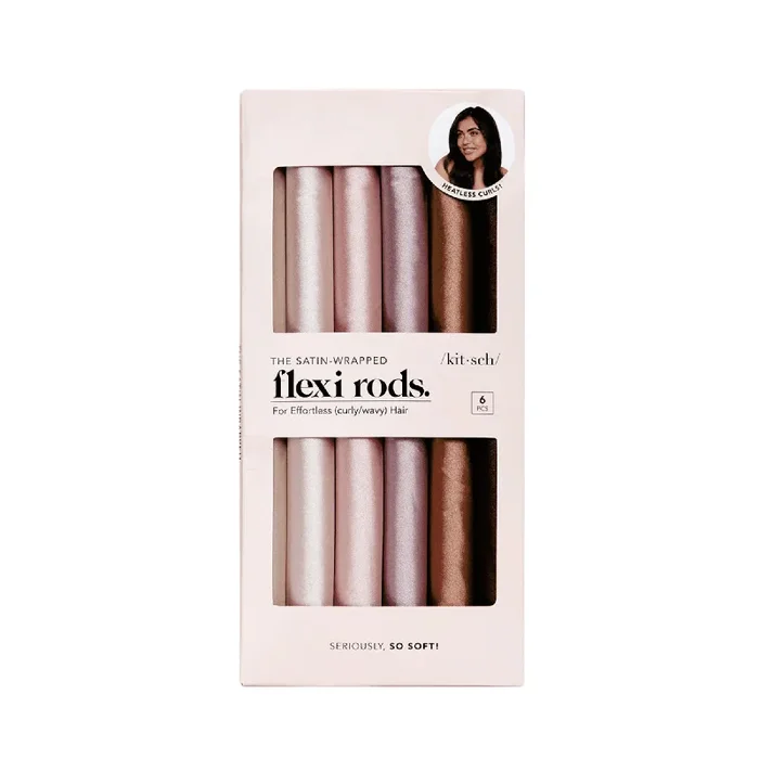 kitsch Rosewood Satin-Wrapped Flexi Rods (6 pieces) #10087436