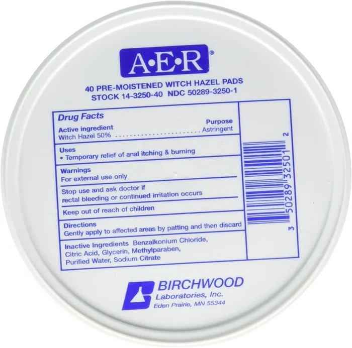 Laboratorios de Birchwood A-E-R Pads de avellanas de bruja pre-cocinadas