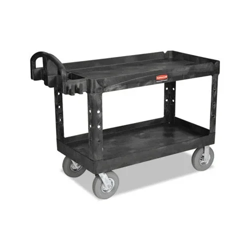 Lagasse CART, UTILITY RUBBERMAID HEAVYDUTY 2SHELF BLK 26″X55″X33″ – RCP4546BLA