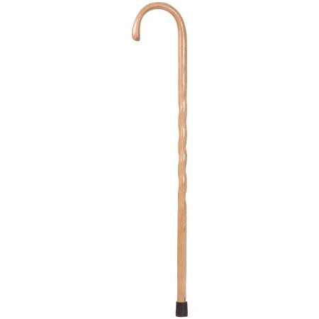 Mabis Healthcare Hiking Staff Brazos Wood 37 Inch Height Twisted Tan Oak Print – 502-3000-0248