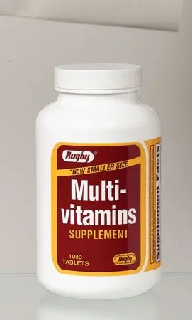 Major Pharmaceuticals Rugby Multivitamin Supplement Vitamin A / Cholcalciferol 5000 IU – 400 IU Strength Tablet 1000 per Bottle – 536404610