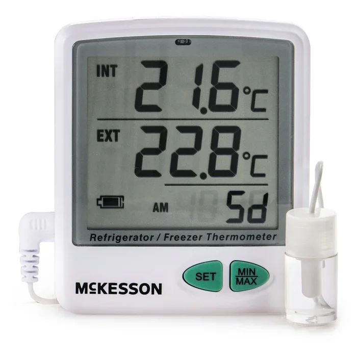 McKesson Datalogging Refrigerator / Freezer Thermometer With Alarm
