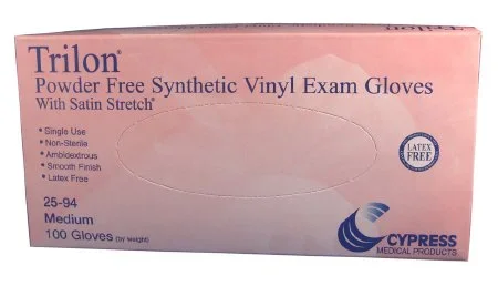 McKesson Exam Glove Trilon NonSterile Vinyl Standard Cuff Length Smooth Clear Not Chemo Approved With PROP. 65