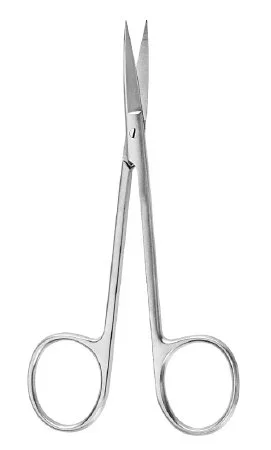 McKesson McKesson Argent Iris Scissors 4-1/2 Inch Surgical Grade Stainless Steel Finger Ring Handle Straight Sharp/Sharp – 43-1-104