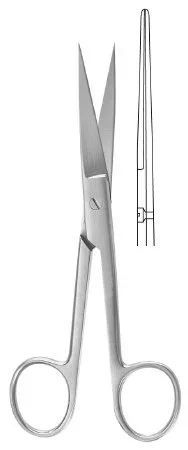 McKesson McKesson Argent Operating Scissors 4-1/2 Inch Surgical Grade Stainless Steel Finger Ring Handle Straight Sharp/Sharp – 43-1-273