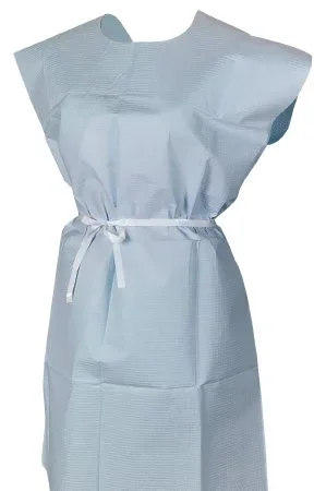 McKesson McKesson Patient Exam Gown One Size Fits Most Adult NonSterile Blue – 18-842