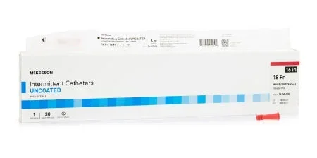 McKesson McKesson Urethral Catheter Straight Tip PVC 18 Fr. 16 Inch – 16-M1618