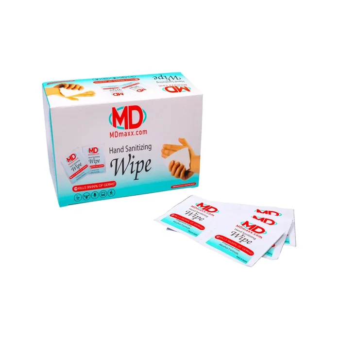 MDMaxx Hand Sanitizing Wipes 100 Individually Wrapped Scent-Free