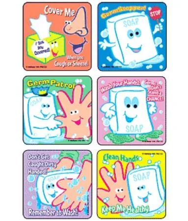 Medibadge Kids Love Stickers 90 Per Unit Germstoppers , Assorted Sticker – M2153