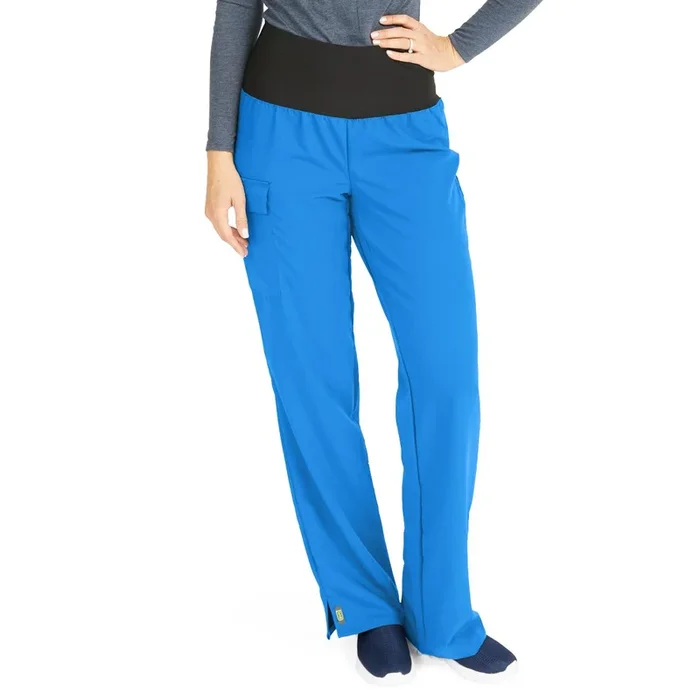 Medline Ocean Women’s Stretch Fabric Support Waistband Scrub Pants – Royal Blue