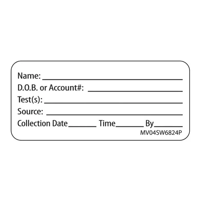 MedVision Pre-Printed / Write On Label