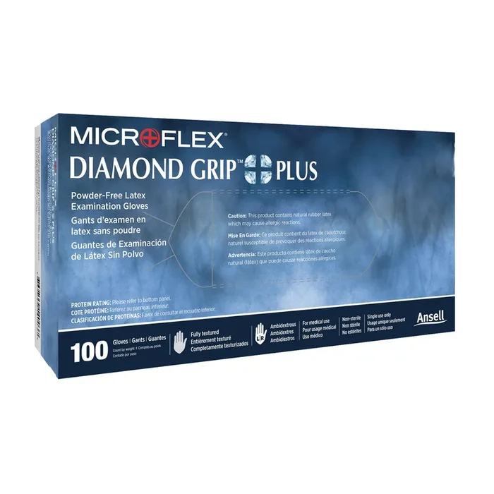 Microflex Diamond Grip Plus Latex Gloves