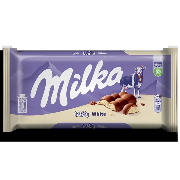 Milka Bubbly White Chocolate Bar 5.3oz
