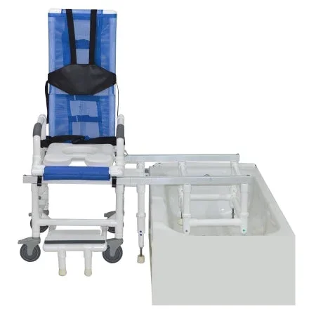 Mjm International Bath Bench 100 Series Adjustable Arm Plastic Frame With Backrest – D118-5-TIS-SLIDE